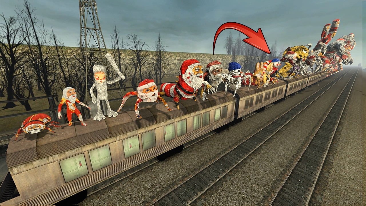 Spartan Kicking Goo Goo GaGa From The Train | Garry's Mod