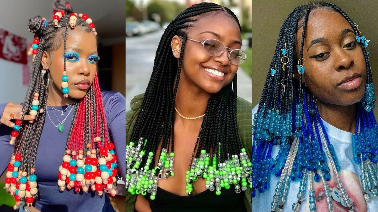 Braids Hairstyles with Beads for Ladies|| Beaded Braids Compilation 2025