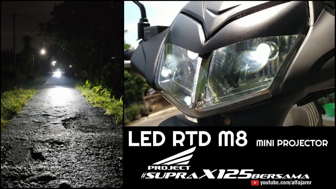 LED PROJI MINI SUPER TERANG, RTD M8 DI SUPRA X 125 | EPS 12