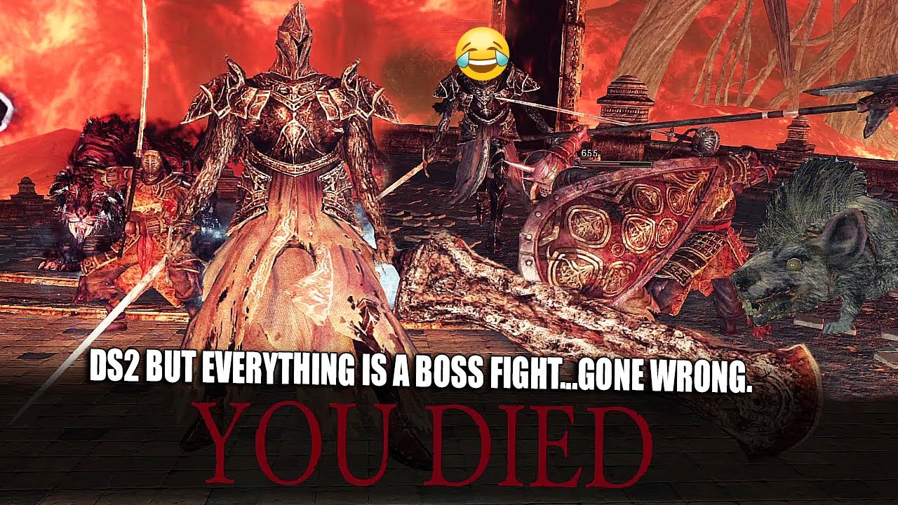 I Think I Found An IMPOSSIBLE Task..- Dark Souls 2 ALL BOSSES RUN (Funny Moments 12)