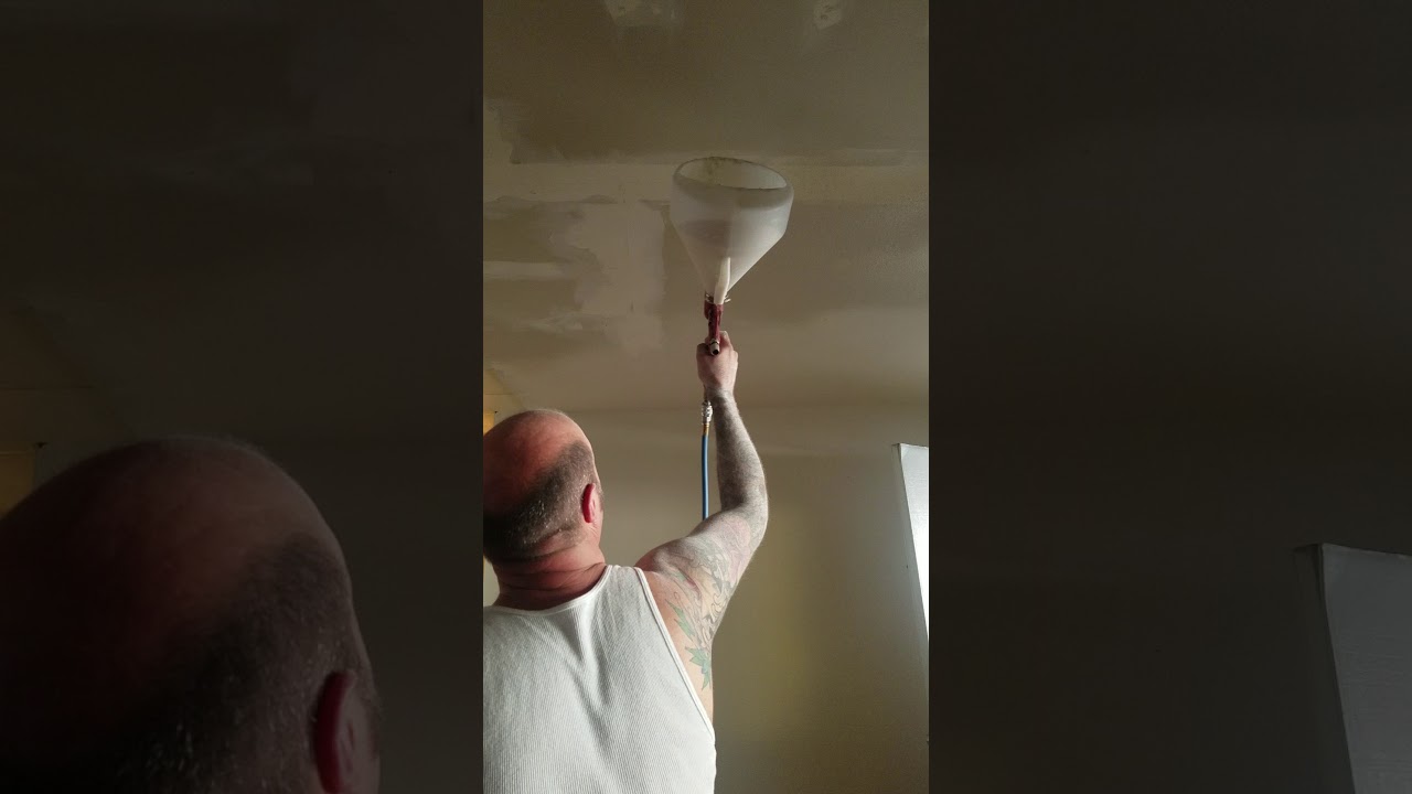 Mobile home upgrade on a budget spray texturing
