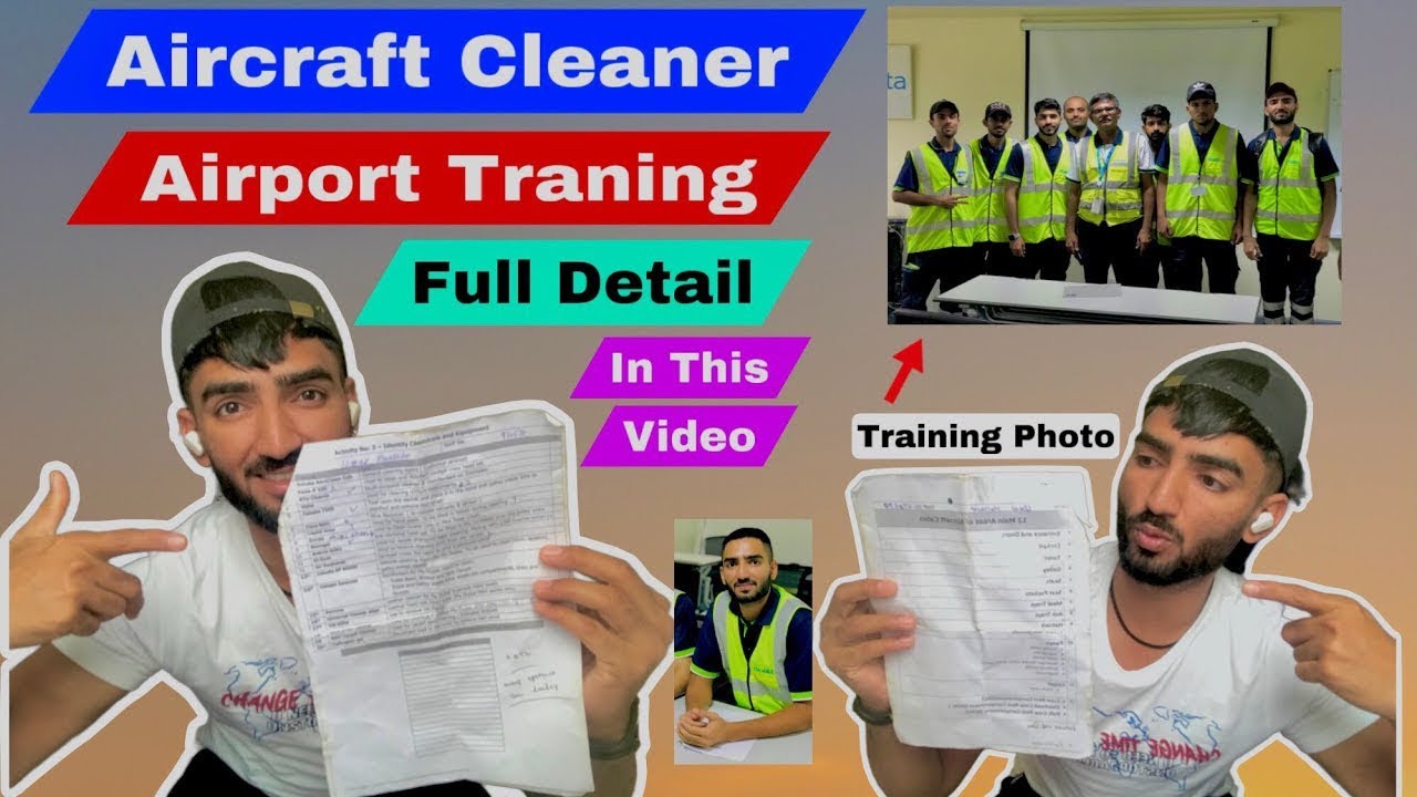 Dubai Airport mai Aircraft Cleaner Ki training or test kesa hota hai full detail || MUGHAL ZADA VLOG