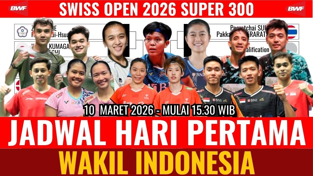 Jadwal Hari Pertama Swiss Open 2026