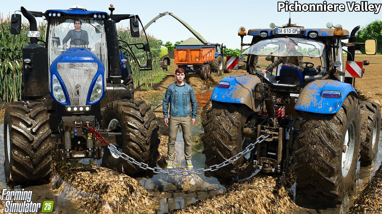 Finishing Maize Silage Harvest in Extreme Mud, Tractors Barely Moving│Pichonnière Valley│FS 25 │6