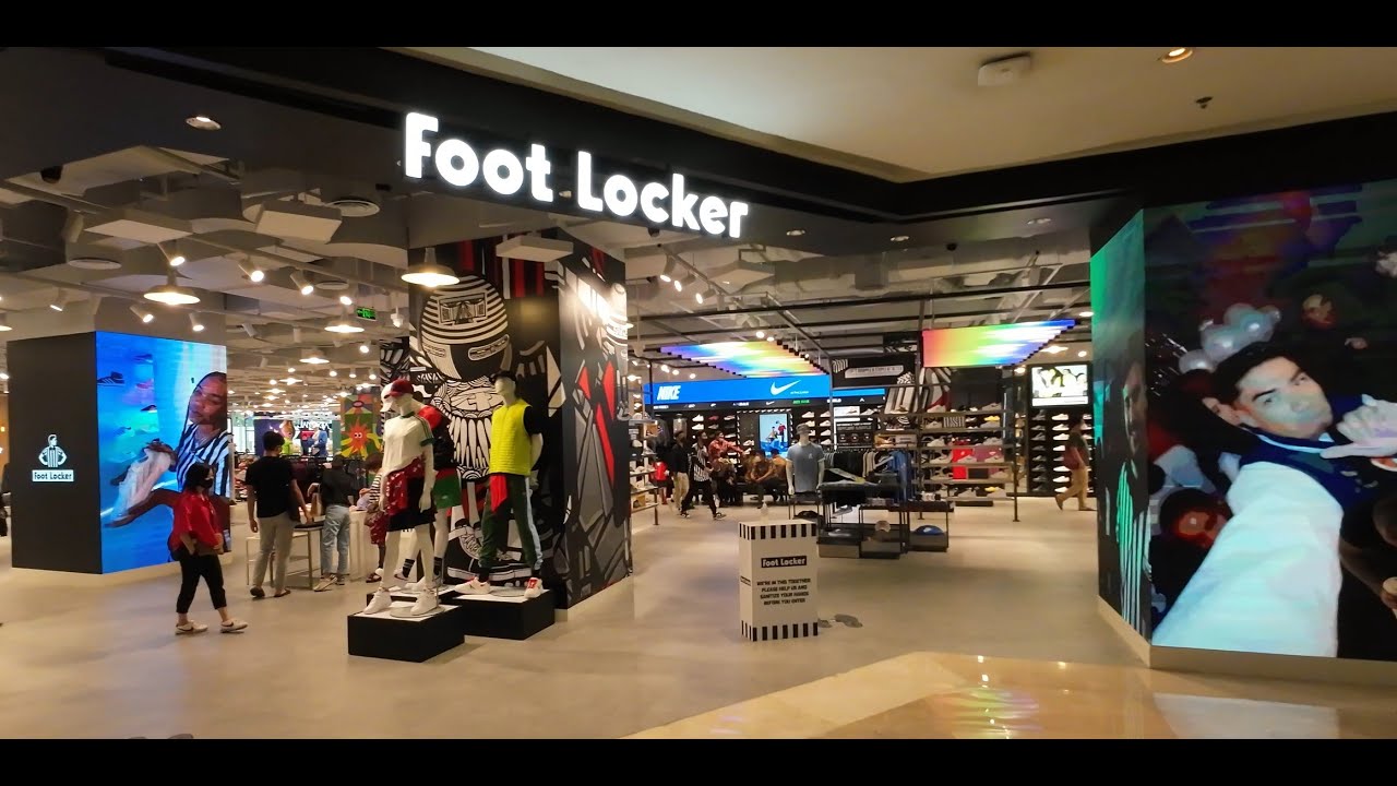 Indonesia 1st Foot Locker Flagship store at Grand Indonesia Jakarta city walking tour ambiance walk