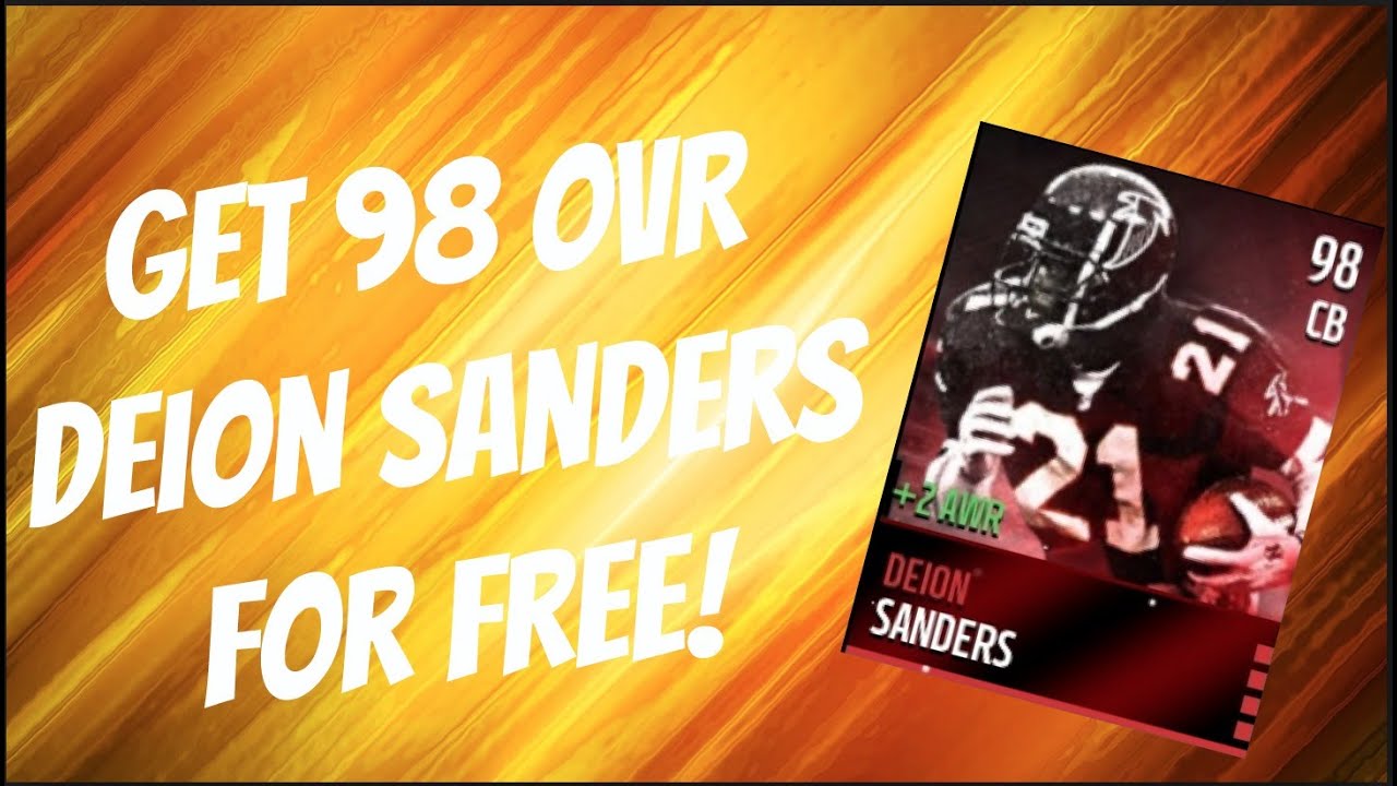 BEST METHOD: GET 98 OVR DEION SANDERS FOR FREE! Madden Mobile 16