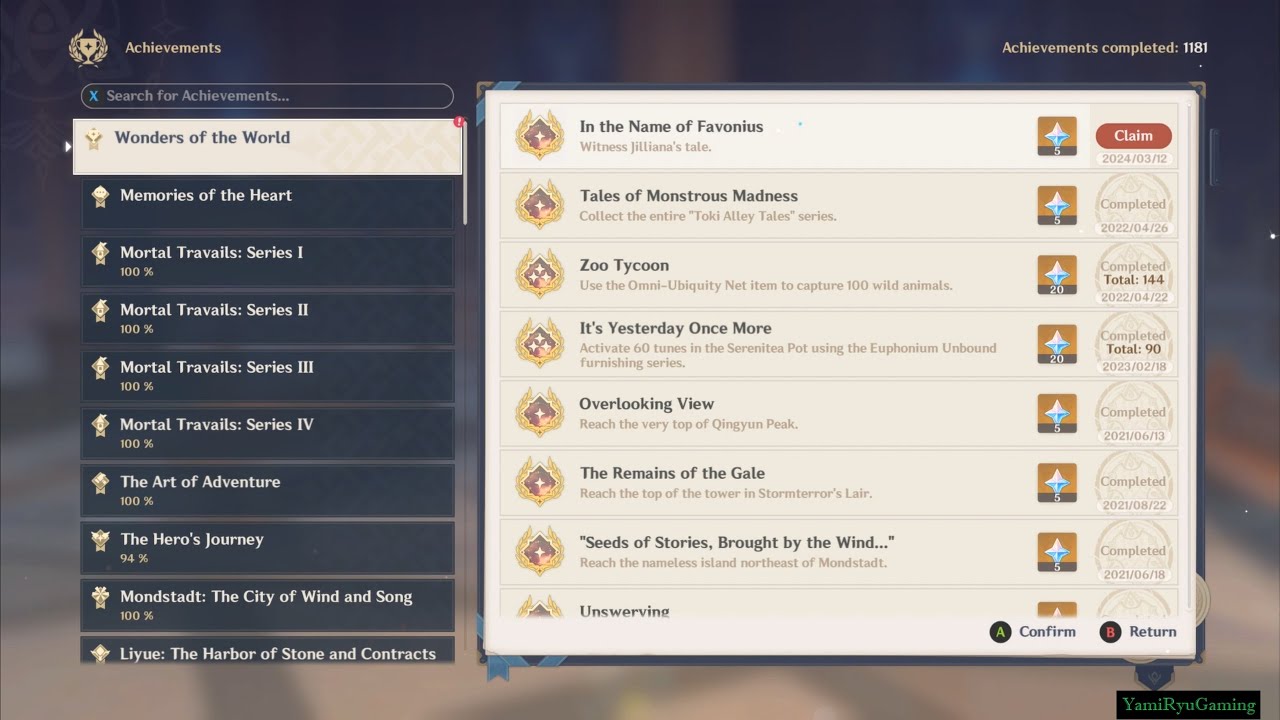 In the Name of Favonius | Achievement | Commission | Genshin Impact