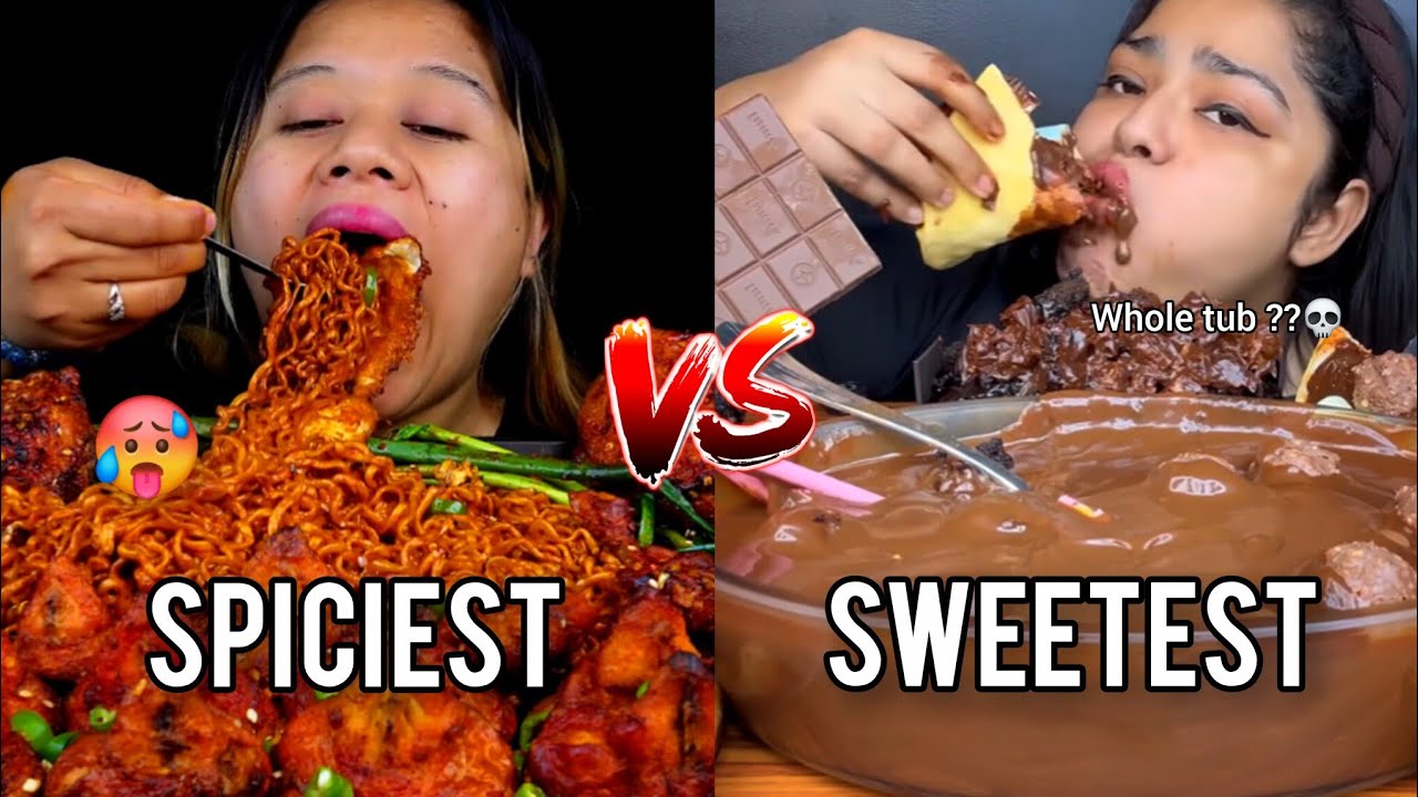 ULTIMATE 🌶Spiciest vs 🍫Sweetest Mukbang Challenge (insane fight)