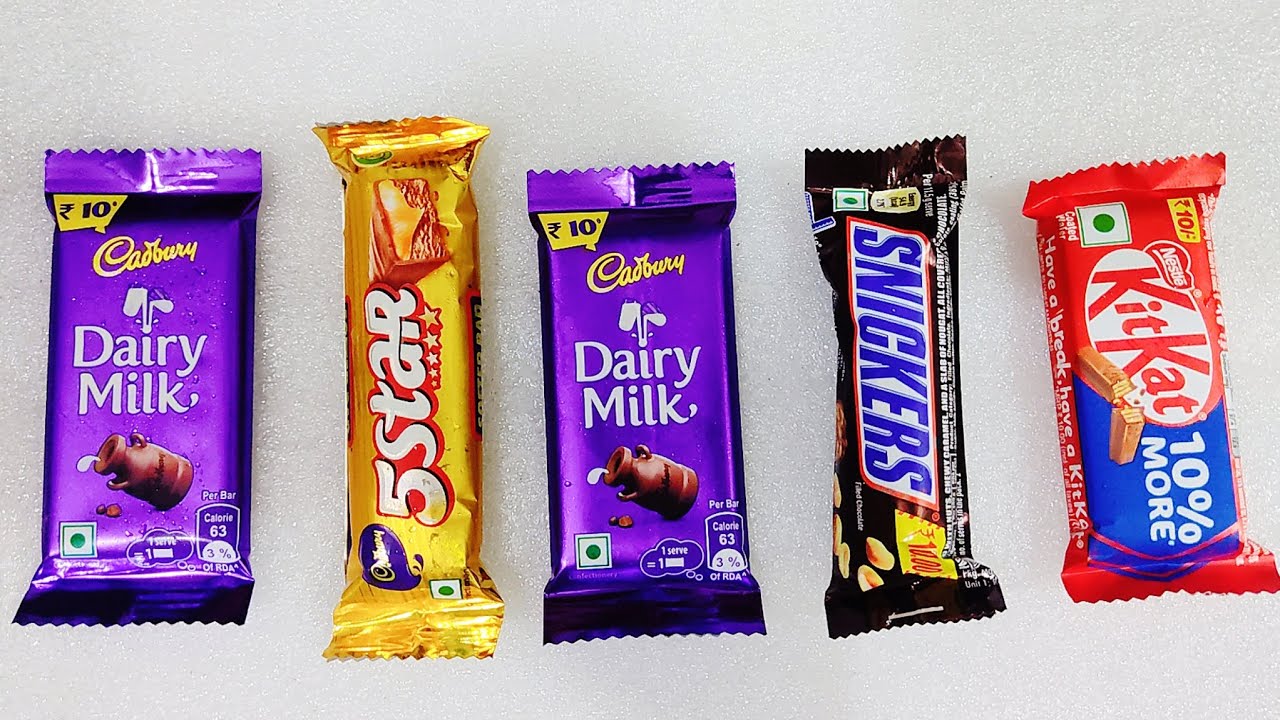 Sweets Candy ASMR Satisfying Video Asmr Rainbow Candy Unboxing kitkat, 5star, Snickers, Dairymilk 