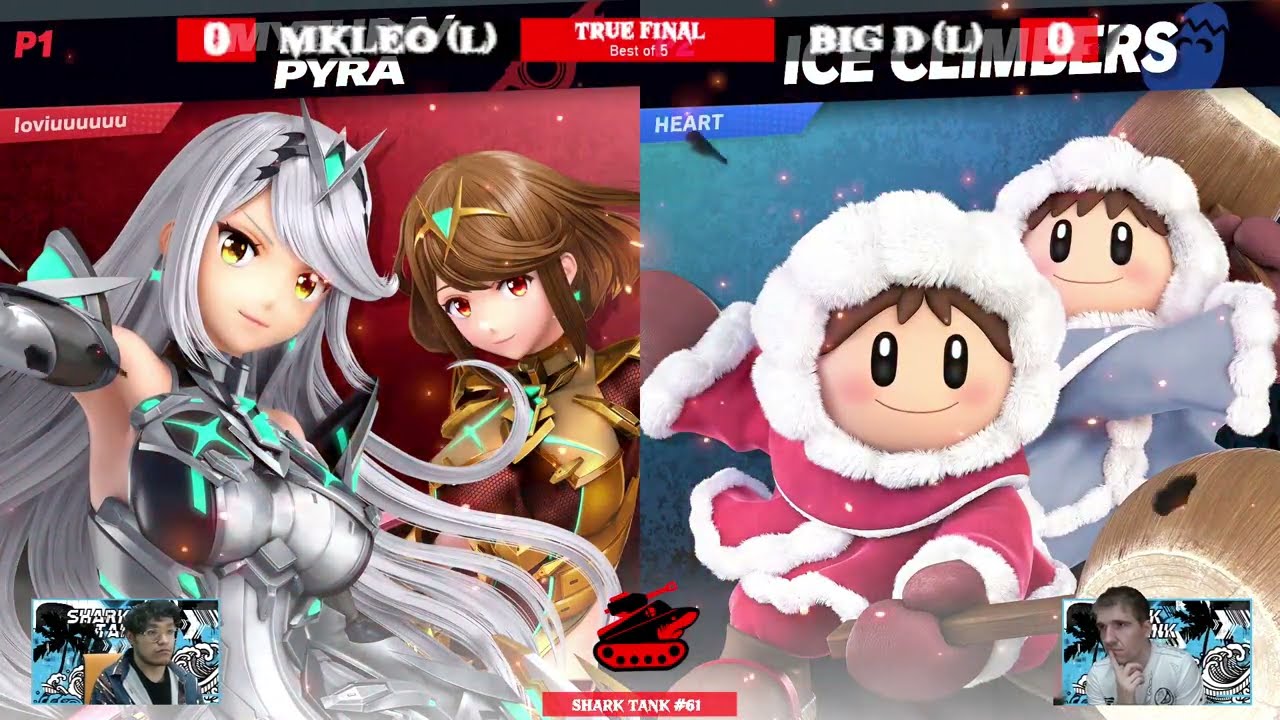 Shark Tank  #61 Grand Final LG  Big D (Ice Climbers) Vs  LG  MkLeo (Pyra&Mythra)   SSBU Tournament