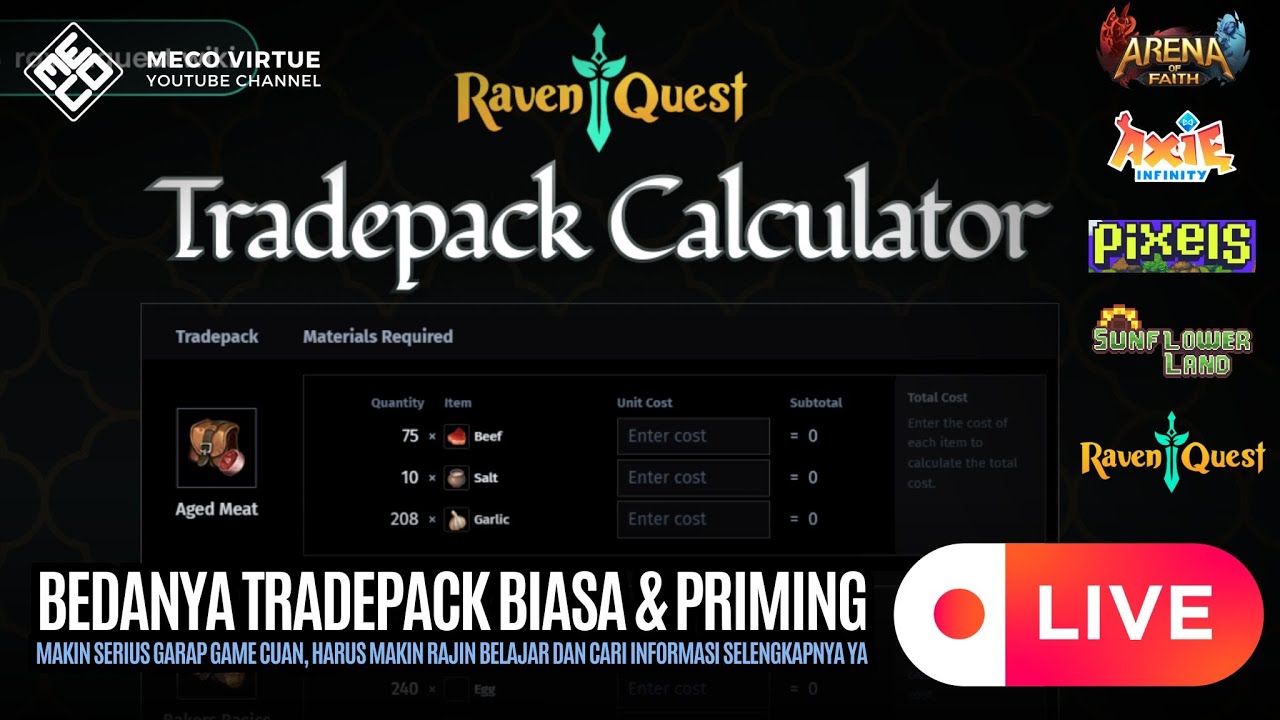 🔴 Bedanya Tradepack Biasa & Tradepack Priming - RavenQuest Indonesia - MECO LIVE 2025 #78