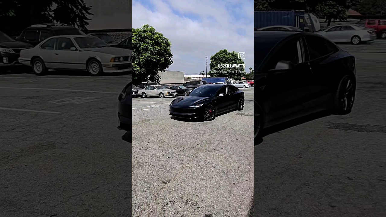 New Tesla model 3 lowered and looking sexy but.....#ytshorts #teslamodel3