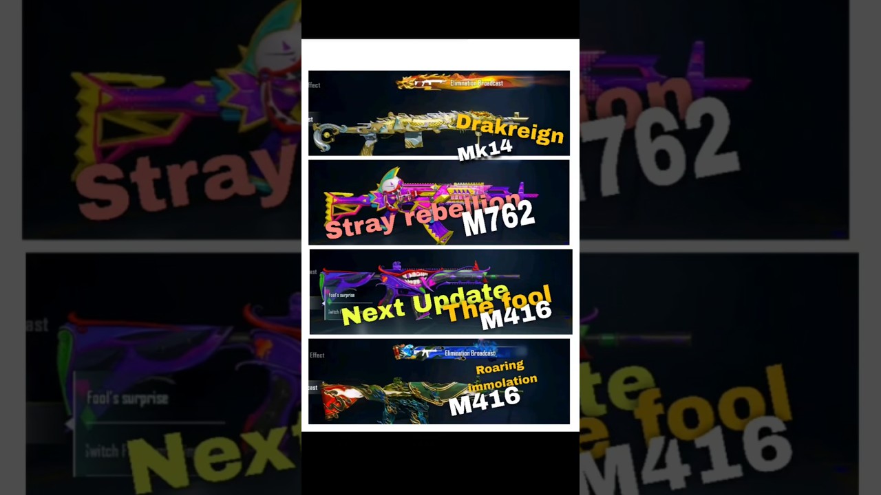 4.2 UPDATE 😍 ALL RETURN GUN✅ M416 THE FOOL 😀 ROARING EMMOLATION 💯 