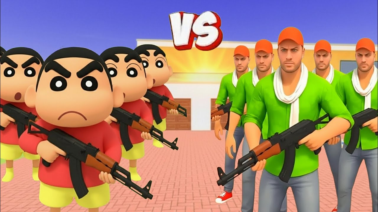 Shin-chan Gang Vs Jack Gang | 😱 In Indian theft Aura 🥰 Simulator 🥵