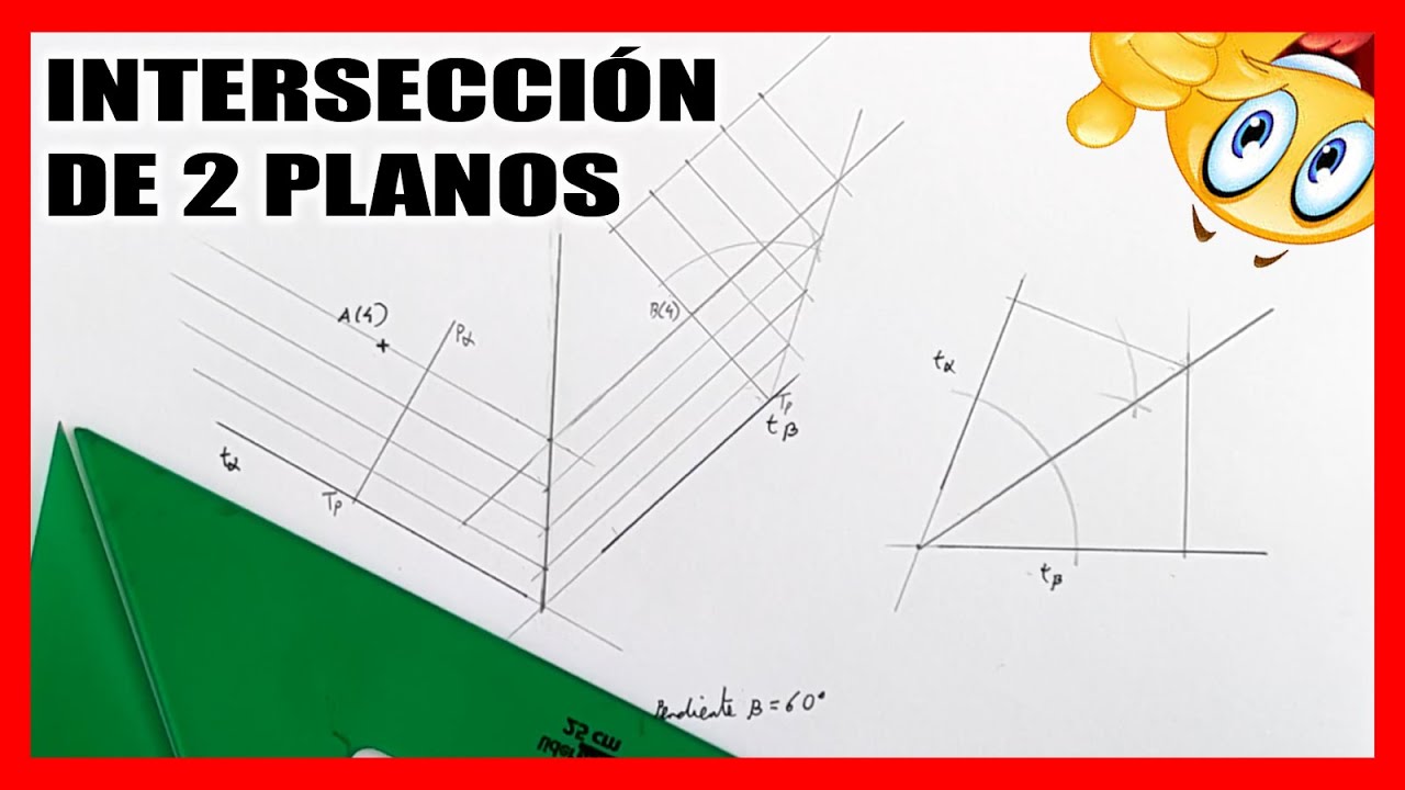 ​📚 INTERSECCION 2 PLANOS ⚔️​​ Sistema de planos acotados dibujo técnico