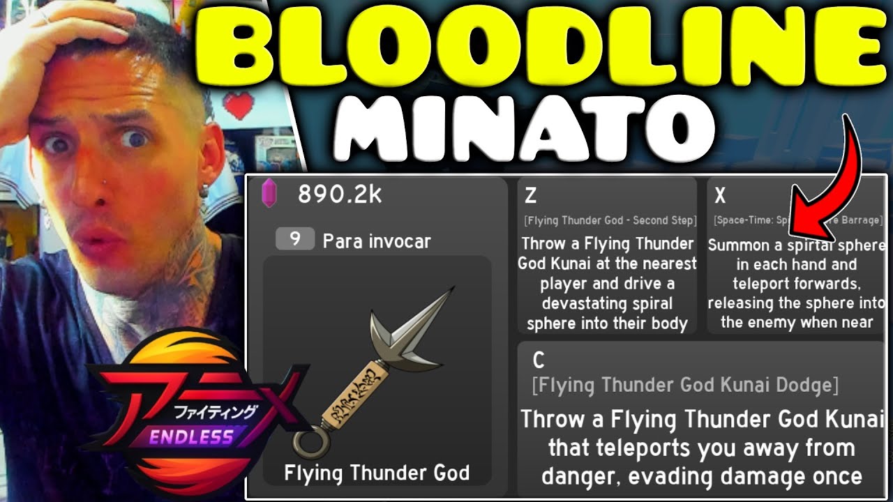 ⚠️SHOWCASE BLOODLINE KUNAI DE MINATO EN ANIME FIGHTING SIMULATOR ENDLESS ROBLOX