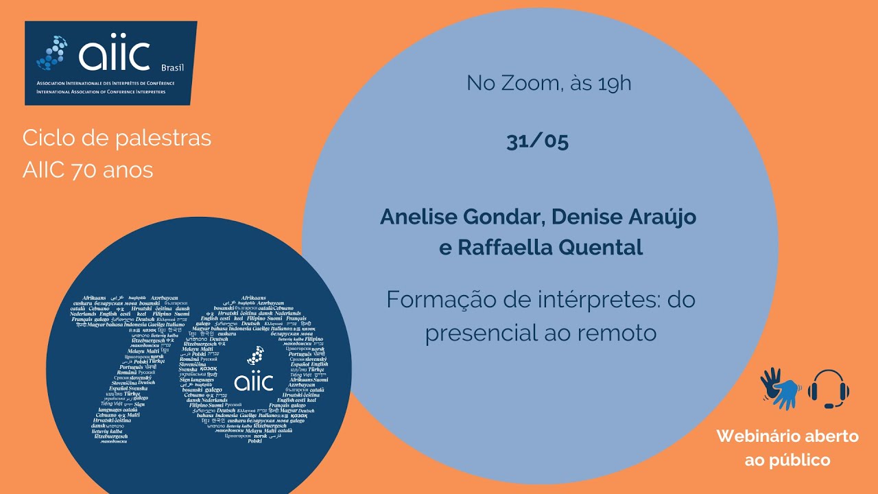 Ciclo de palestras AIIC@70 - 3a palestra com Anelise Gondar, Denise Araújo, Raffaella Quental