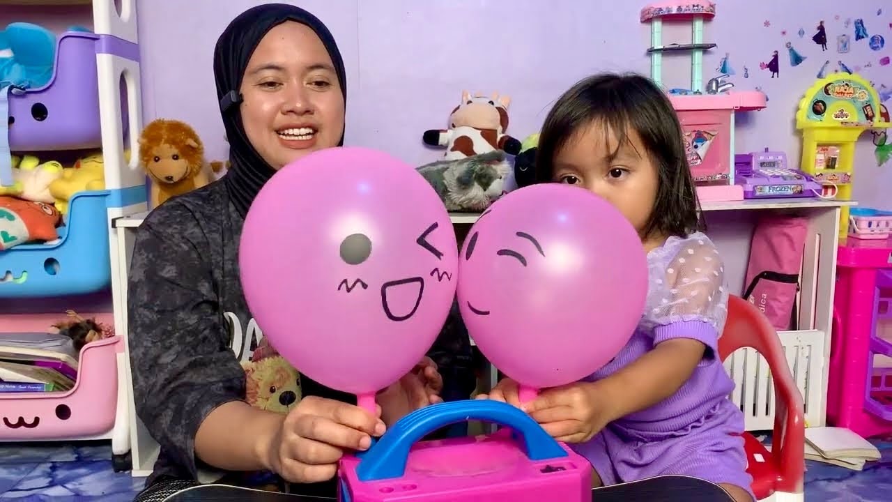 KOMPILASI VIDEO KESERUAN BIANCA BERMAIN BALON