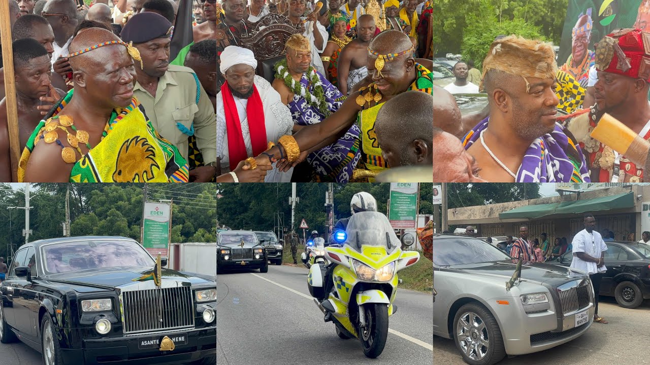 👑Watch the Royal  arrival of Both Otumfour and Ga Mantse in their Rolls Royce into the Ga palace💯