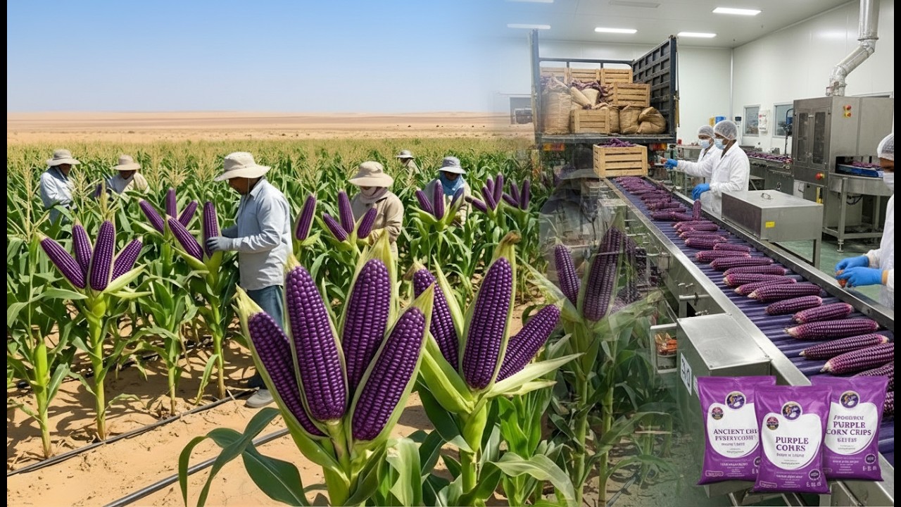Unbelievable! Desert Corn Farming and Factory Processing – Full Modern Agriculture Process
