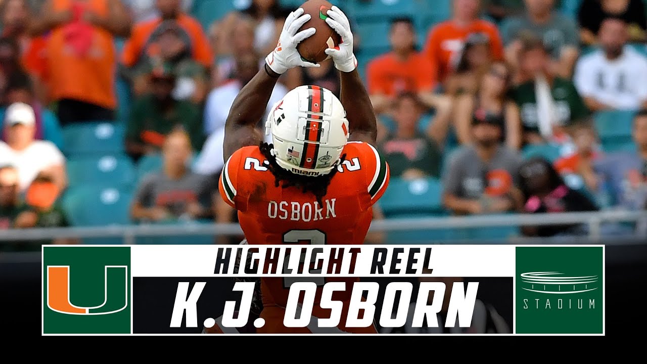 Miami WR K.J. Osborn Highlight Reel - 2019 Season | Stadium