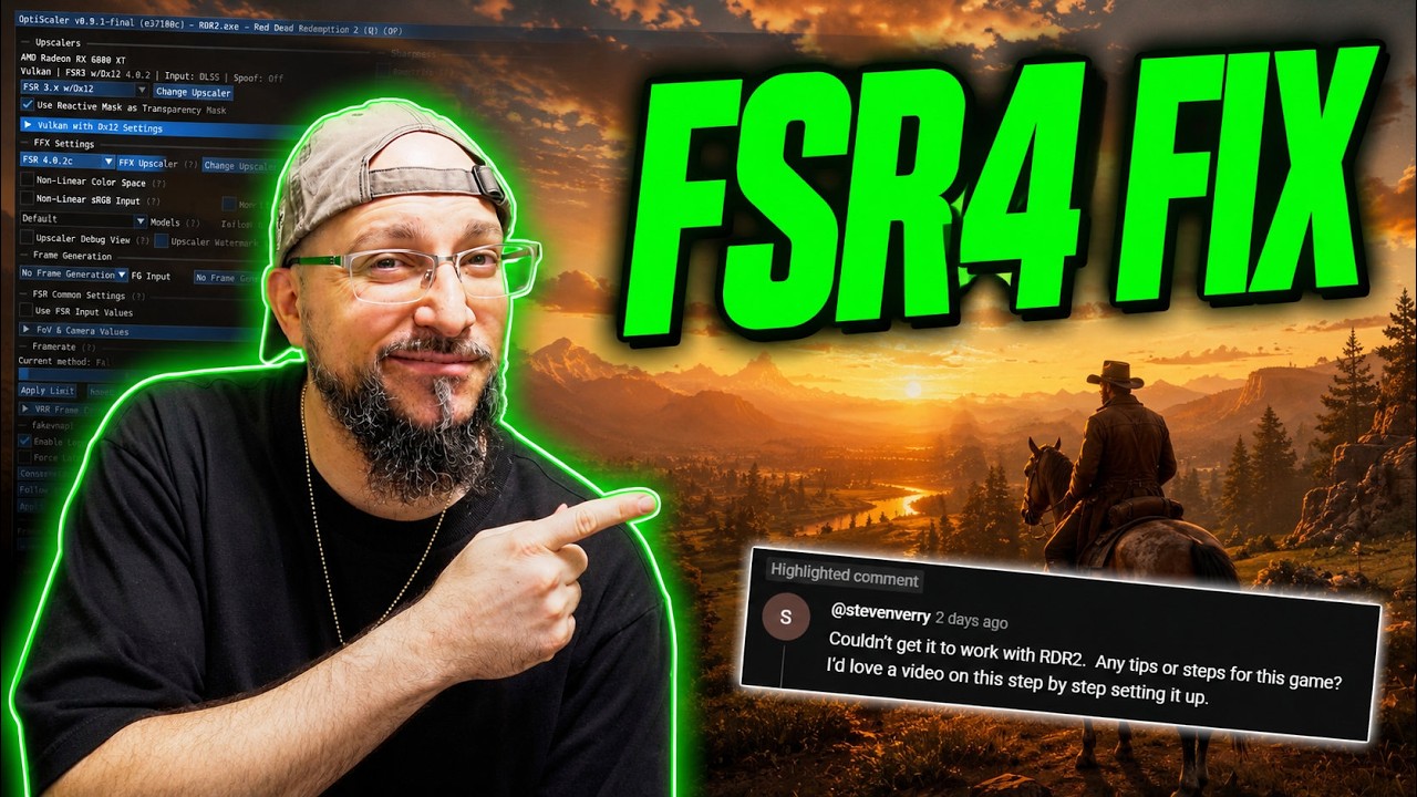 You Asked For This &mdash; FSR4 in Red Dead Redemption 2