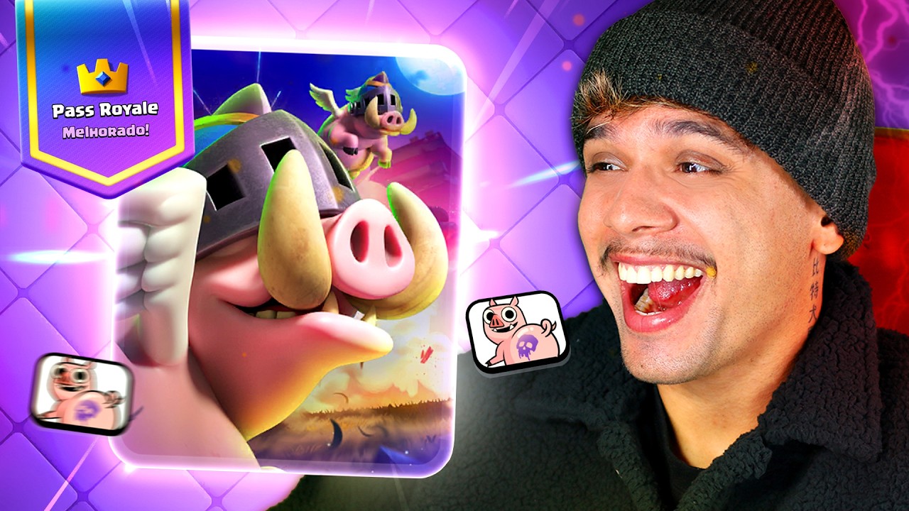 LIBEREI OS NOVOS *PORCOS REAIS EVOLU&Iacute;DOS* no CLASH ROYALE 😳 (DANO BIZARRO)