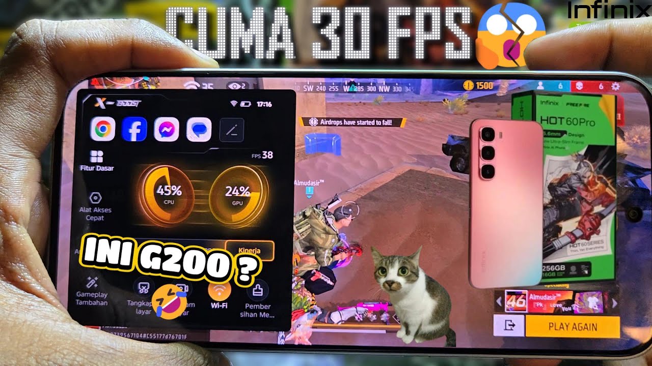 Infinix Hot 60 Pro Game Test Free Fire Max || Handcam || Helio G2000 (6 nm ) || 5160 mAh