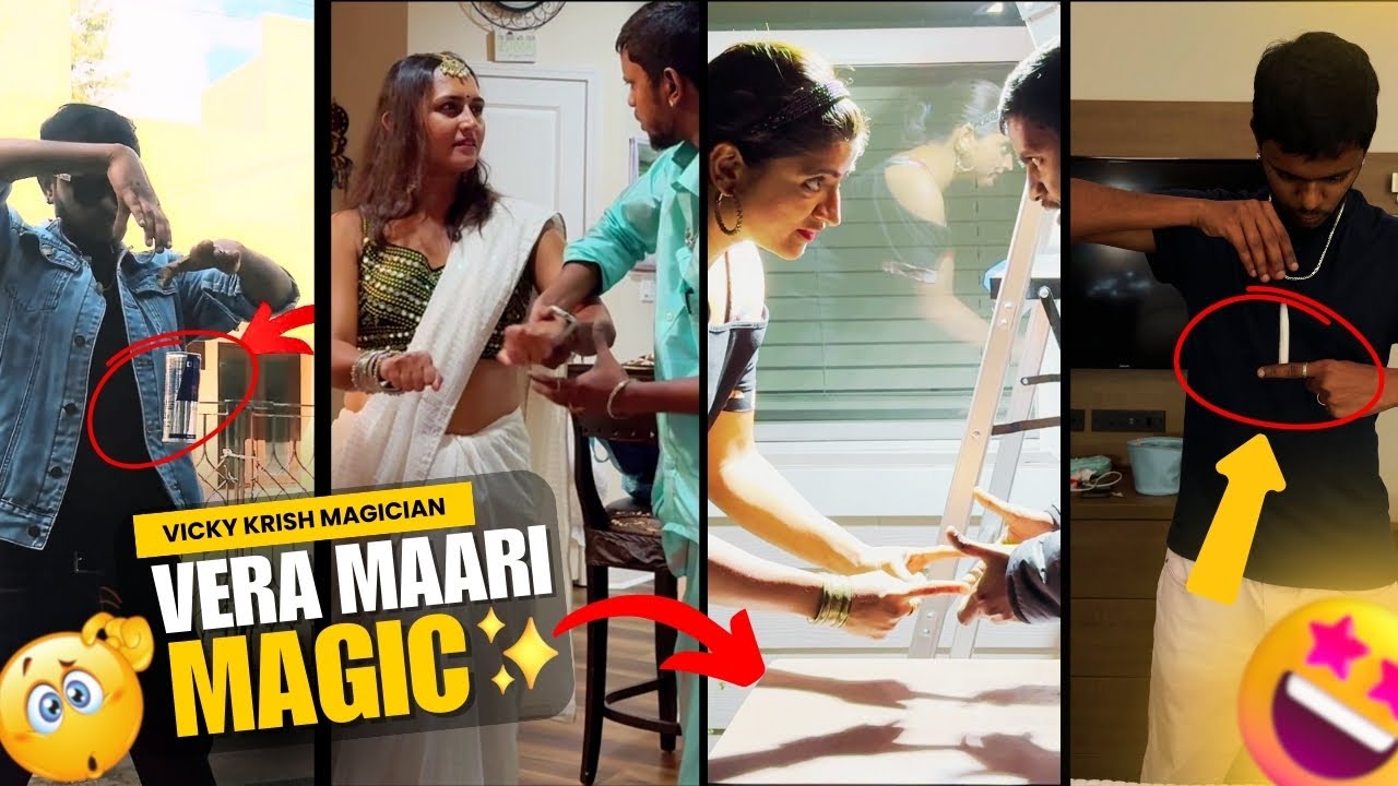 VERA MARI MAGIC TRICKS @VickyKrish Magician #magic #tamil #funny #ghost