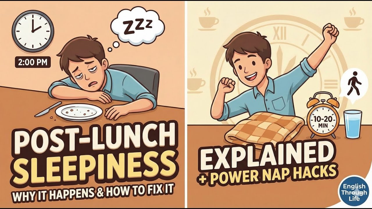 Why You Get Sleepy After Lunch | English Listening Practice (Ep. 1)