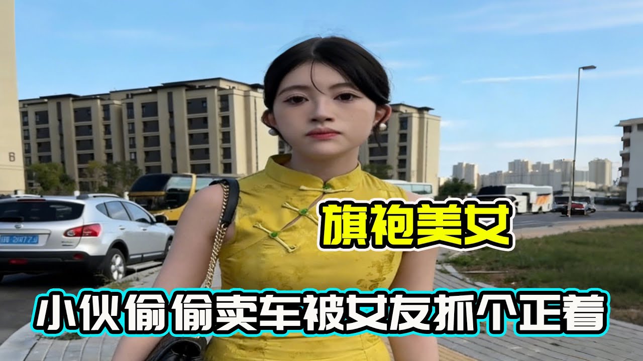小伙偷偷賣車被女友抓個正著，窘迫到不敢抬頭，女友一句加油讓小夥淚奔！