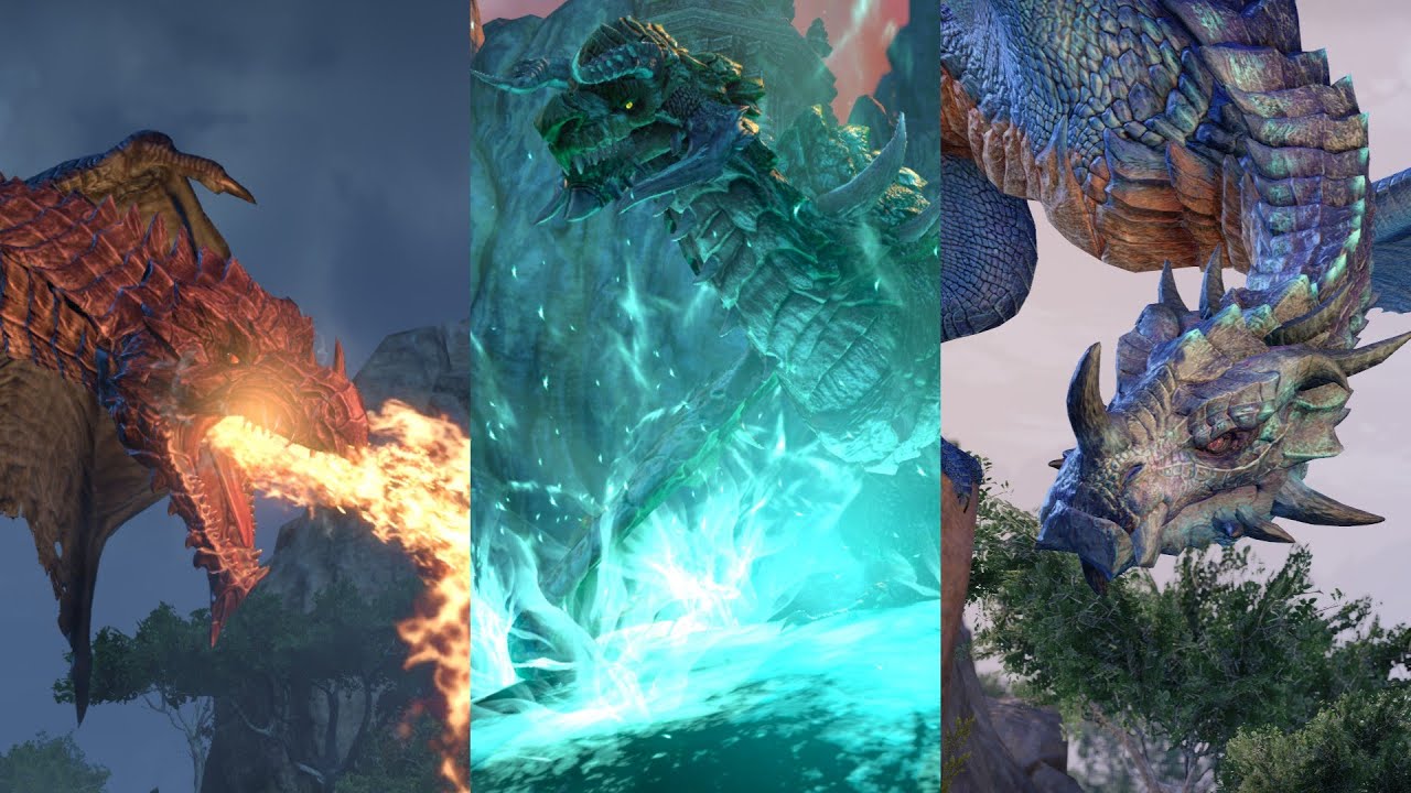 Dragons scenes Mulaamnir, Kaalgrontiid and Bahlokdaan | Elder Scrolls Online