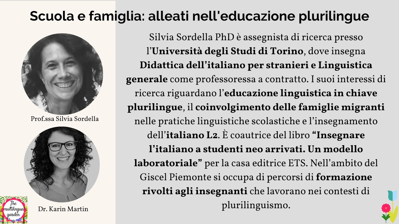 Scuola e famiglia: alleati nell'educazione plurilingue - Prof.ssa Silvia Sordella #27