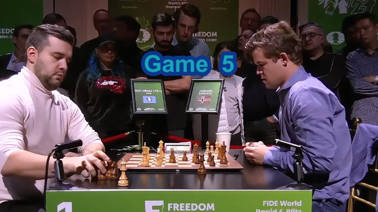 Magnus Carlsen vs.  Ian Nepomniachtchi  / 99% Accuracy Great play in Game 5 / FIDE World Blitz '24