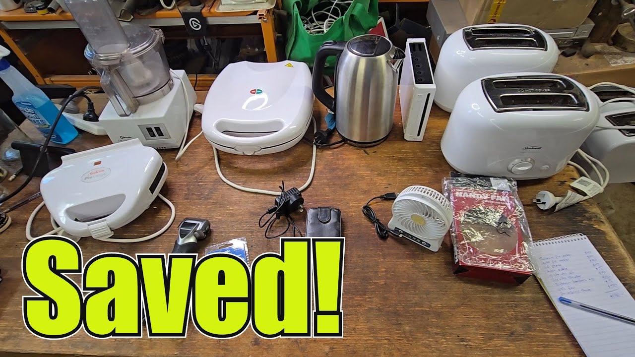 Monday Marathon 2 - Processing Ewaste picked up from a Charity Shop! Appliances, LG Phone & Sundries
