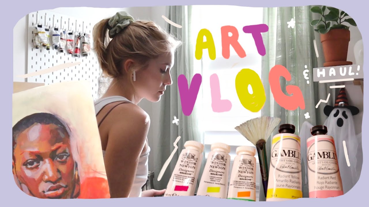 Art Vlog | Paint with me and ART HAUL ✨