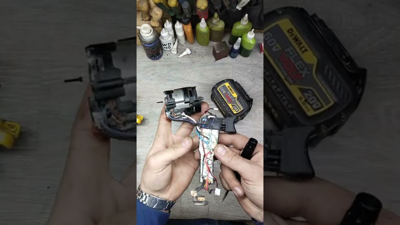 Ремонт безщеточного шуруповерта DeWalt DCD 996, не работает кнопка