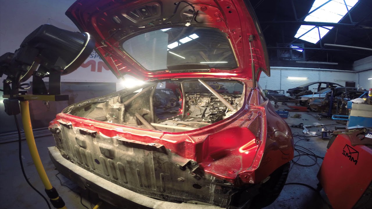 350z z33 Roll Cage install for the V8 LS3 build