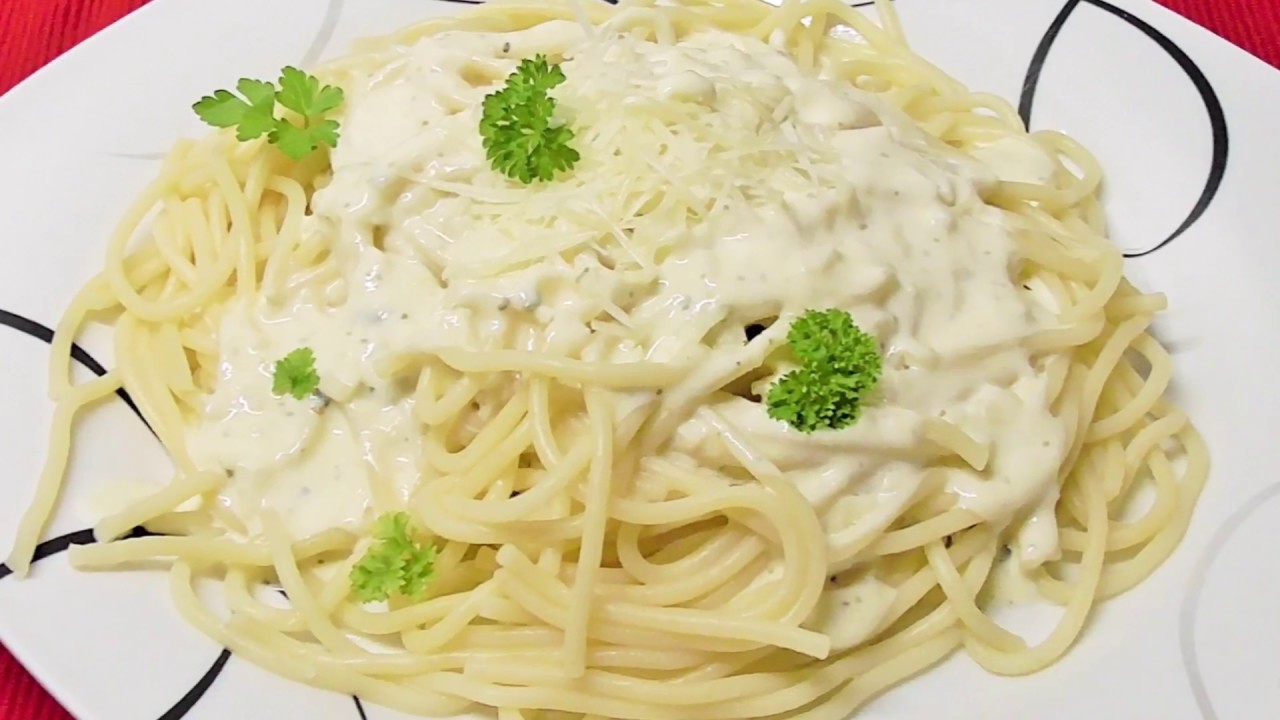 Spagetti mit Knoblauchsoße