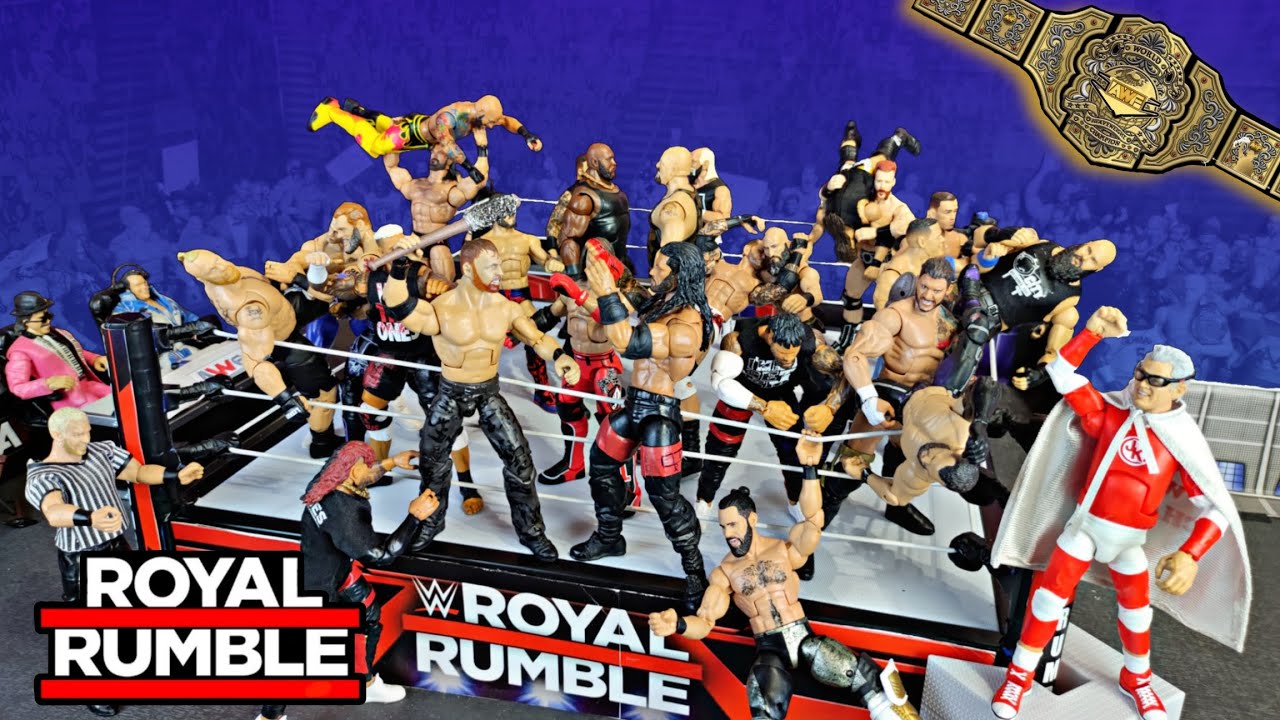 WWE 30-MAN ROYAL RUMBLE FIGURES MATCH 2024 !!