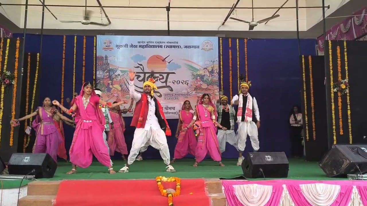 MJ COLLEGE JALGAON 🔥 DANCE PROGRAM 🕺🔥 आदिवासी डान्स 