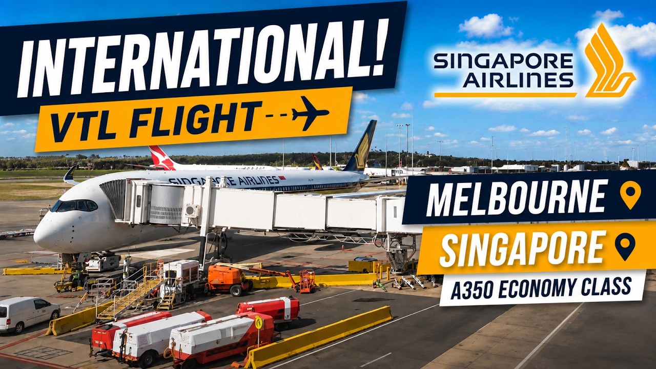 INTERNATIONAL! Singapore Airlines A350 Economy Class Review: Melbourne to Singapore (VTL Flight)
