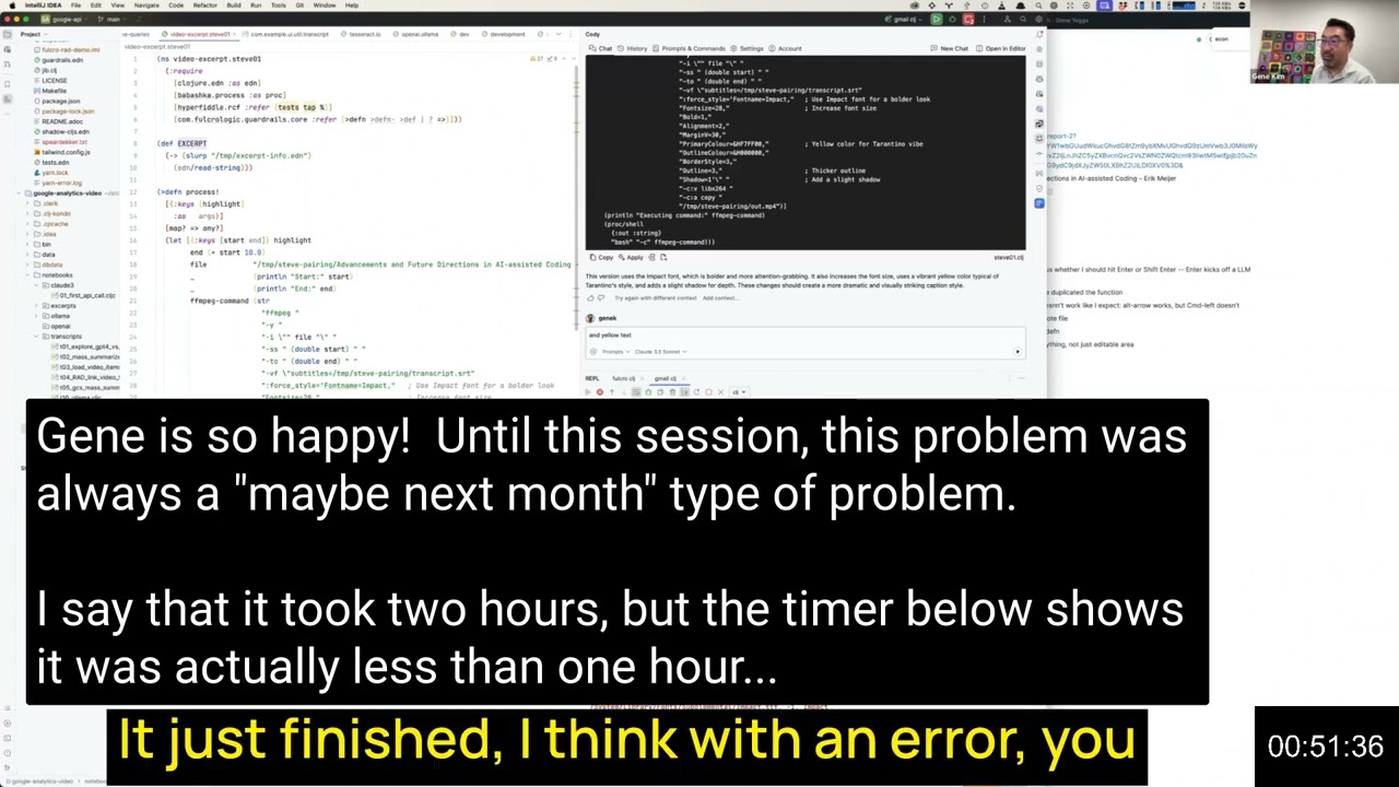 15: Steve Yegge/Gene Kim: 2 Hour Pair Programming Session! Wrapping Session Up