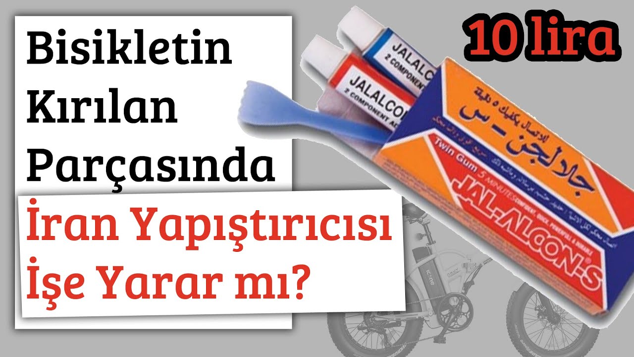 10 Liralık İran Yapıştırıcısıyla Bisiklet Yapıştırma Testi. İkiz Tüp, Çelik Arap Yapıştırıcısı