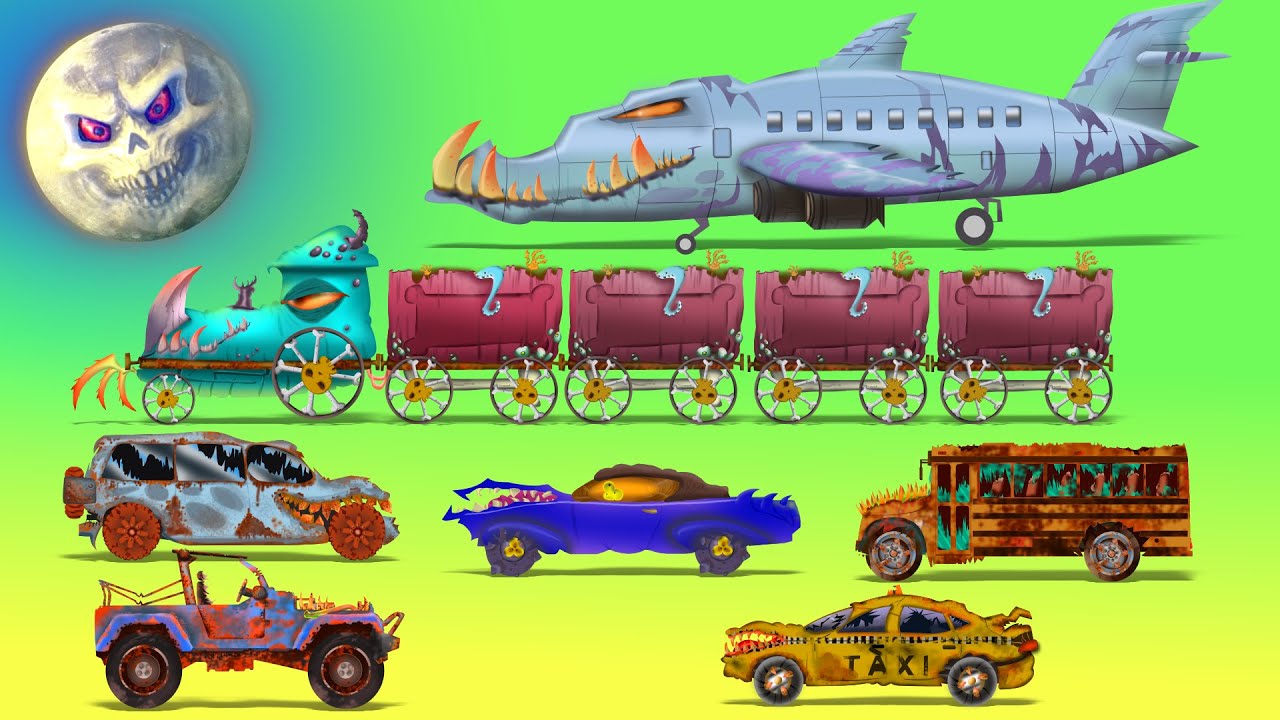 Passenger Vehicles | Happy Halloween | Vehicles Video for Kids