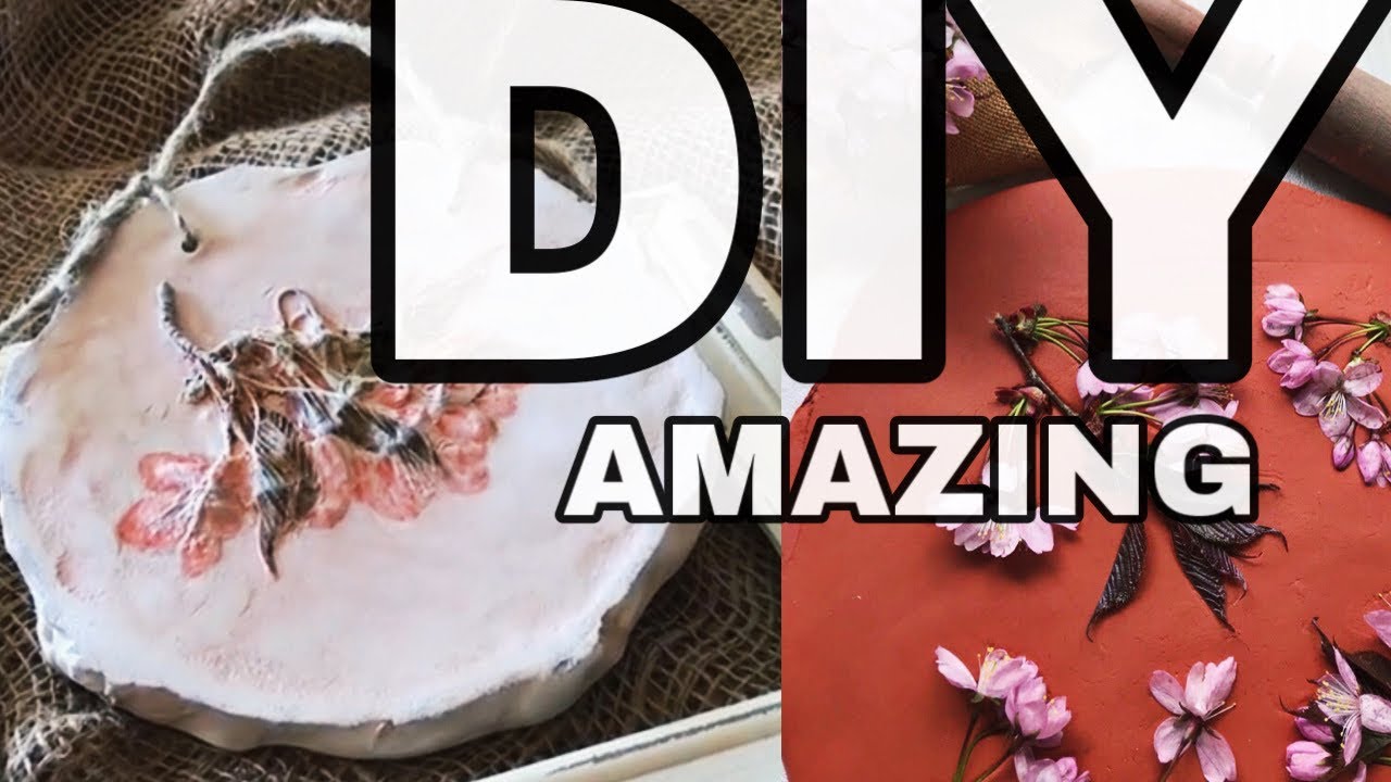 DIY Plaster Cast Plant Tile by KLEVER/ Amazing DIY Ideas and Craft Hacks in 2020 by KLEVER