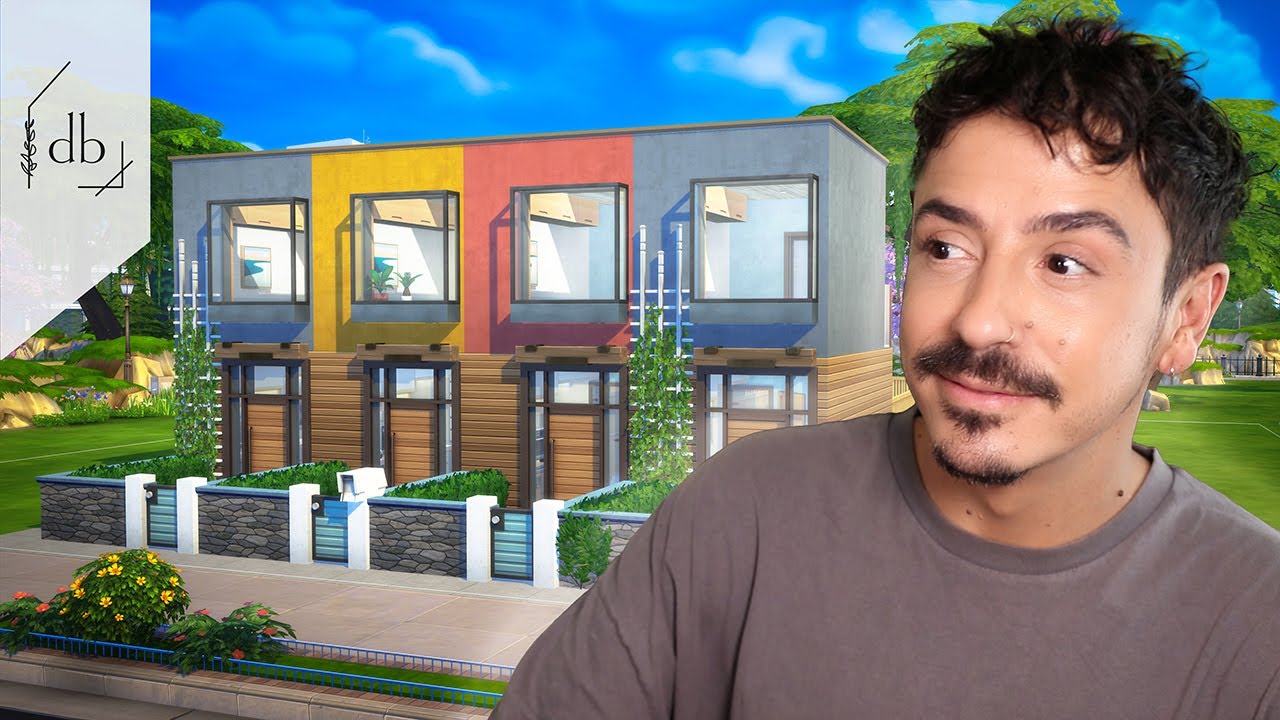 Строительство современного микротаунхауса | The Sims 4