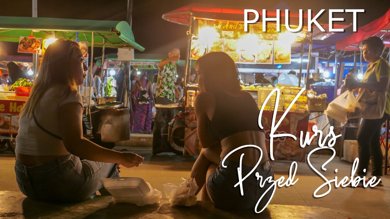 Phuket wieczorową porą. Patong, Tajlandia.