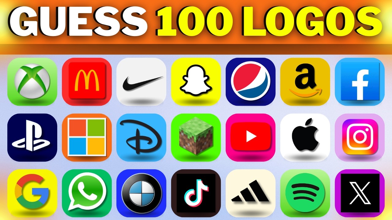 Guess The Logo in 3 Seconds! | 100 Famous Logos (Logo Quiz)