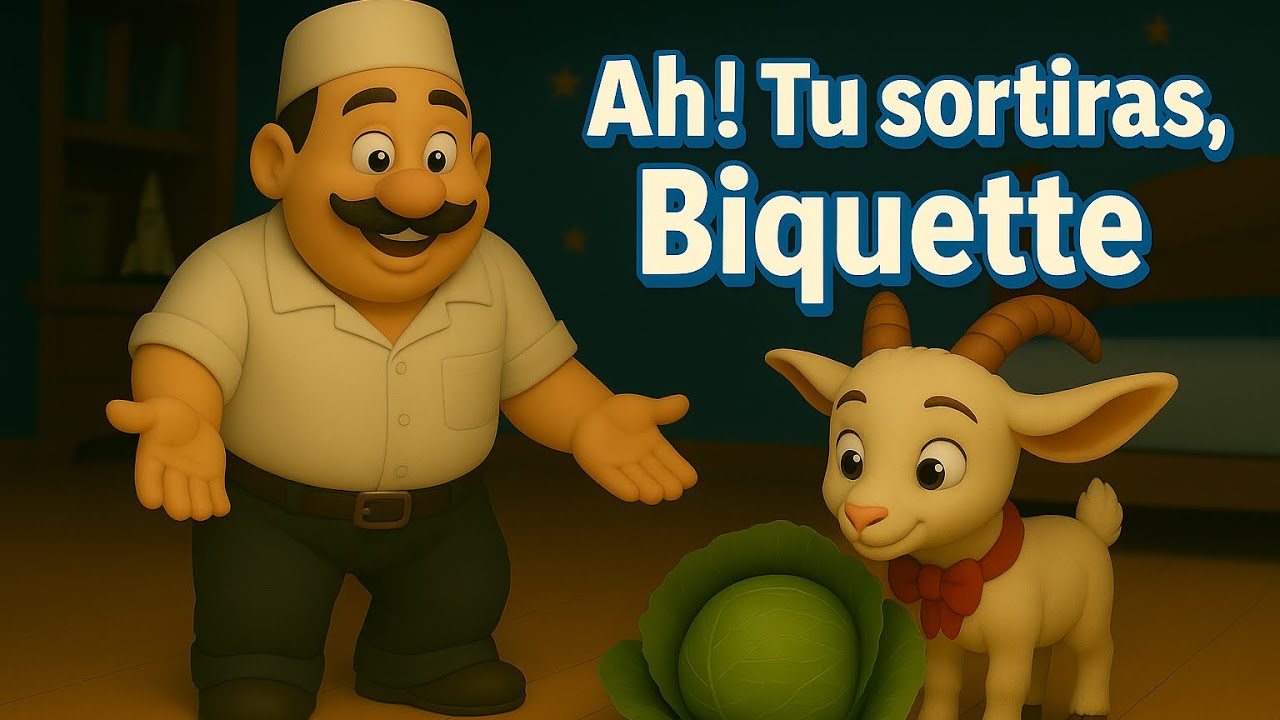 Ah! Tu sortiras, Biquette, Biquette 🐐 - Comptine Traditionnelle pour Enfants